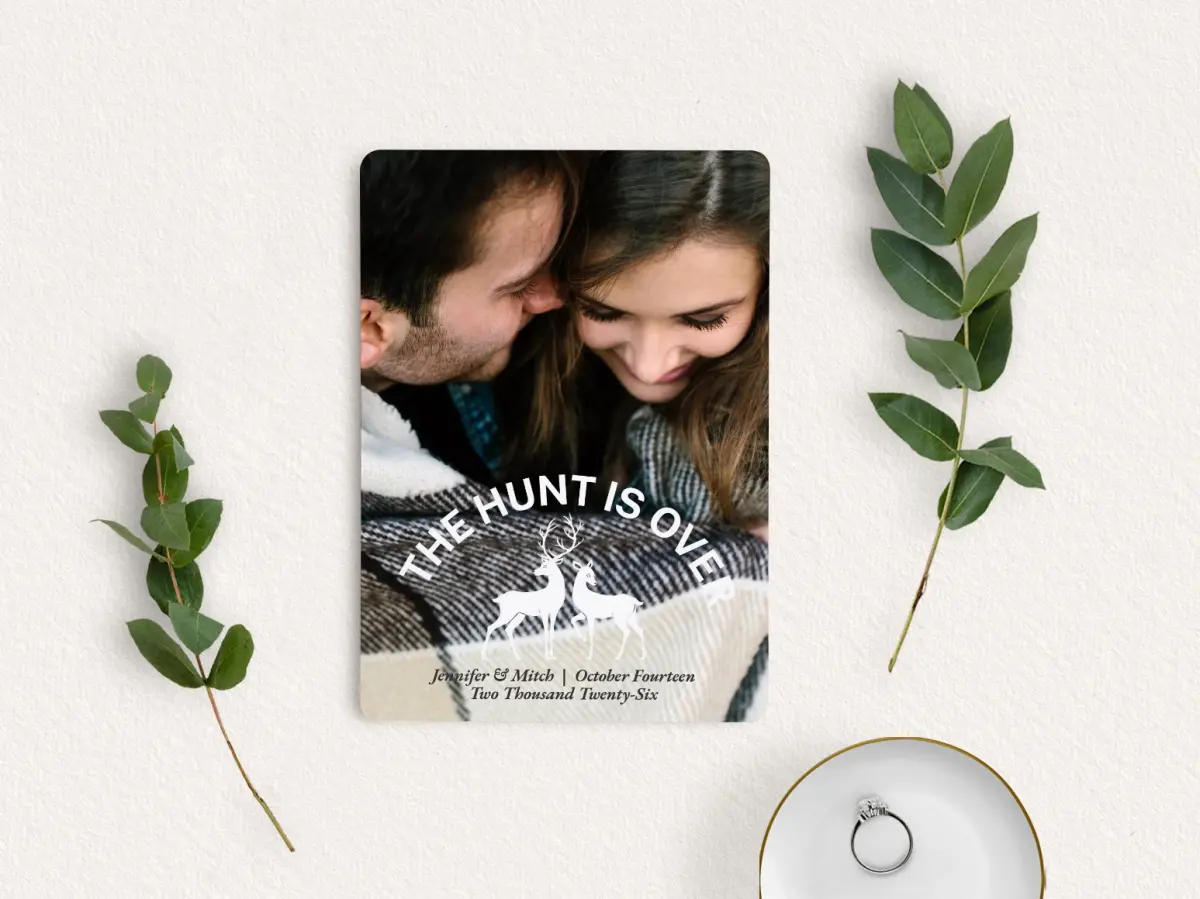 Save the Date Card with Optional Guest Addressing Service