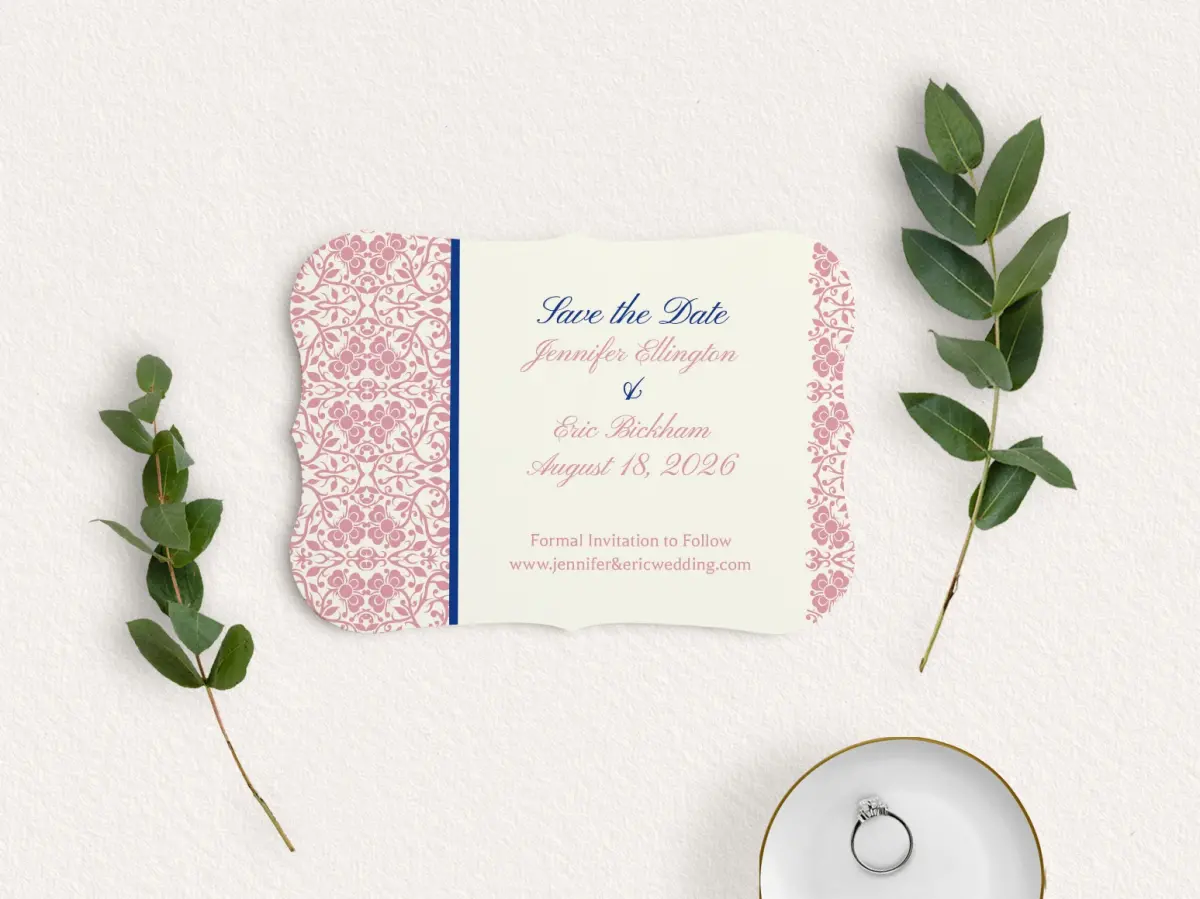Save the Date Card with Optional Guest Addressing Service
