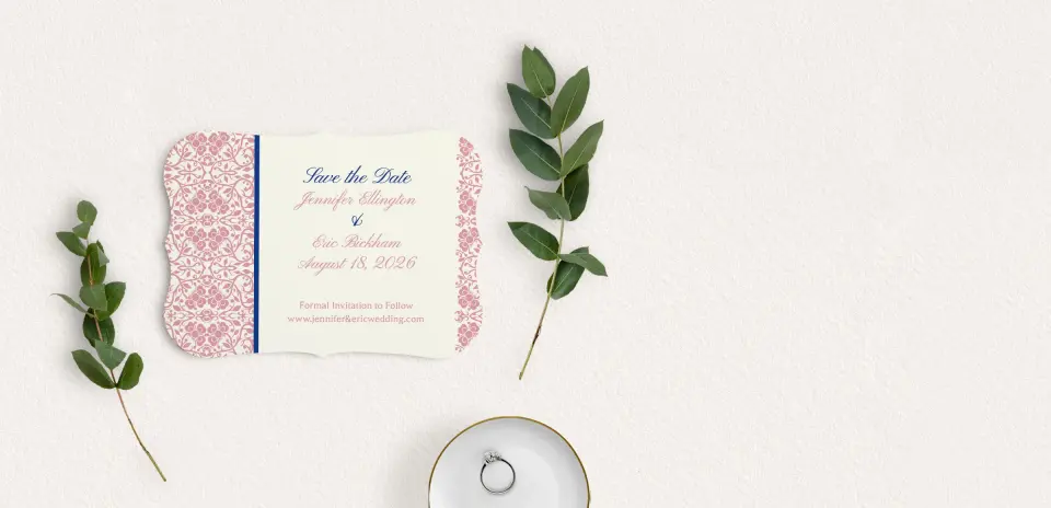 Save the Date Card with Optional Guest Addressing Service