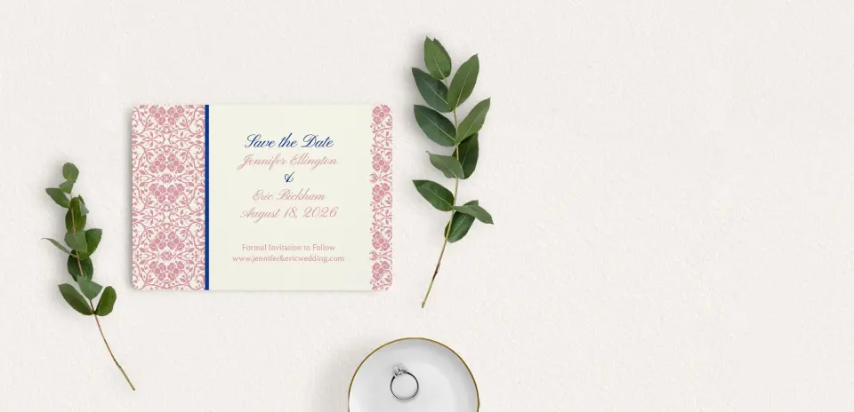 Save the Date Card with Optional Guest Addressing Service