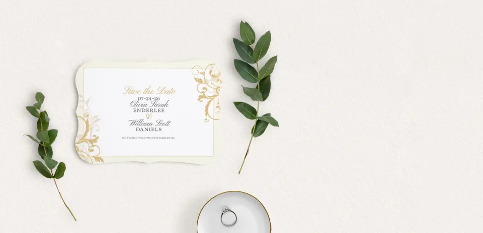 Save the Date Card with Optional Guest Addressing Service