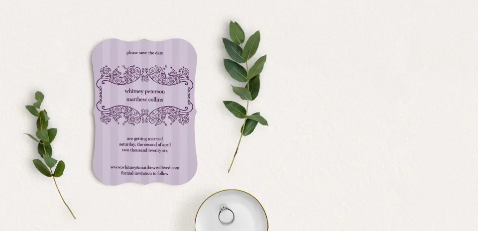 Save the Date Card with Optional Guest Addressing Service