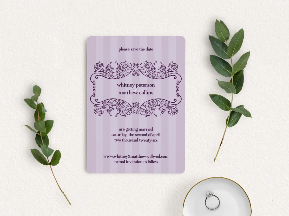 Save the Date Card with Optional Guest Addressing Service