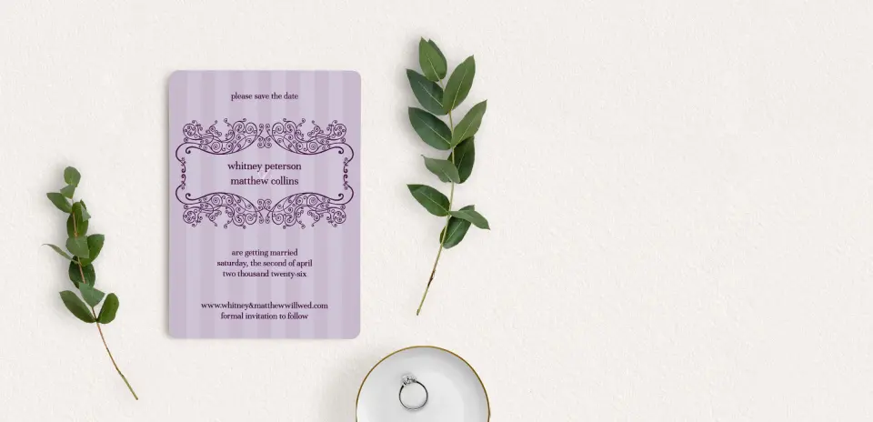 Save the Date Card with Optional Guest Addressing Service