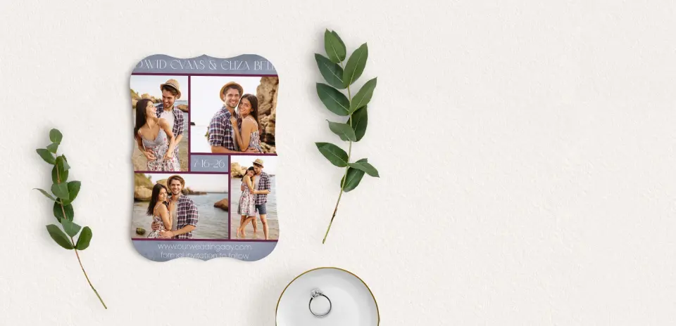 Save the Date Card with Optional Guest Addressing Service