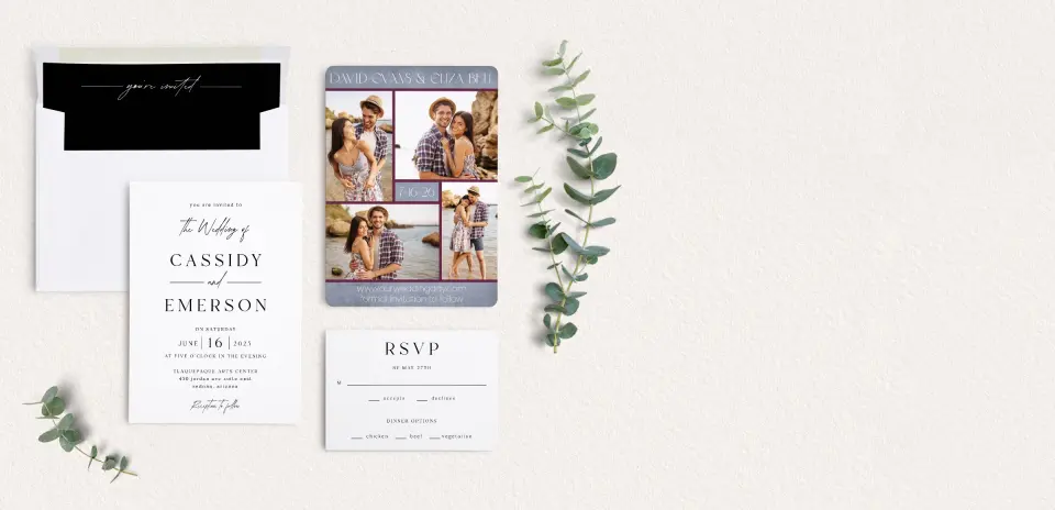 Front of Save the Date Card