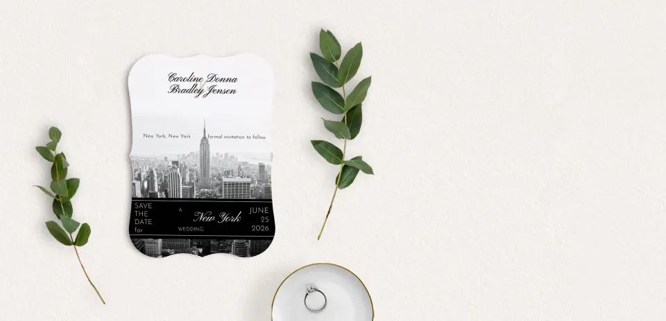 Save the Date Card with Optional Guest Addressing Service