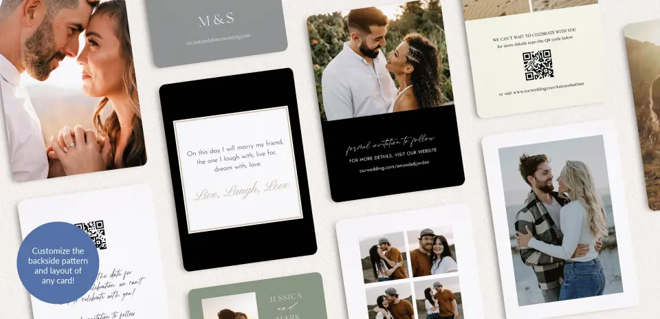 Back of Save the Date Card