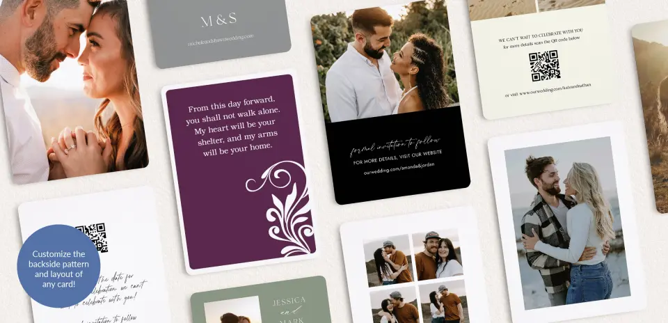 Back of Save the Date Card