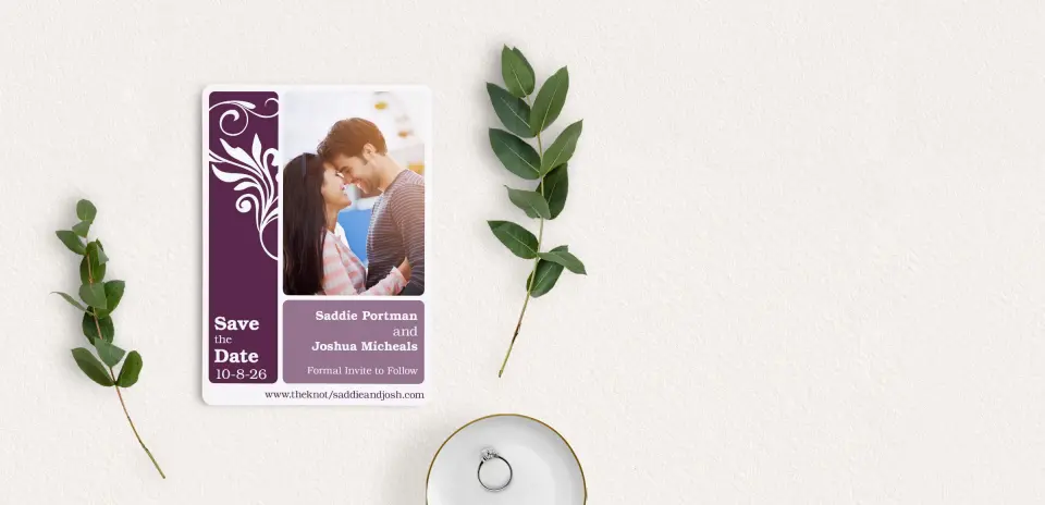 Save the Date Card with Optional Guest Addressing Service