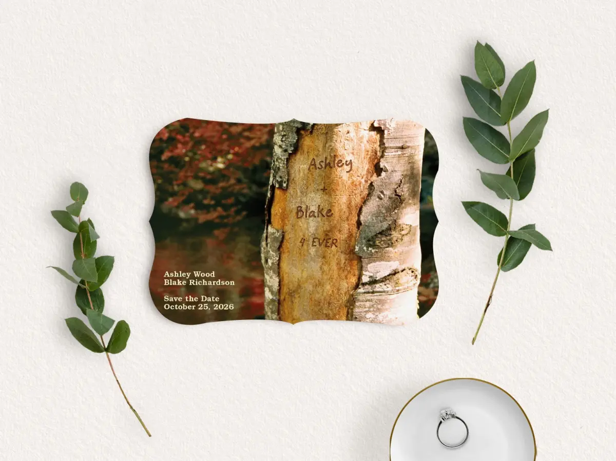 Save the Date Card with Optional Guest Addressing Service