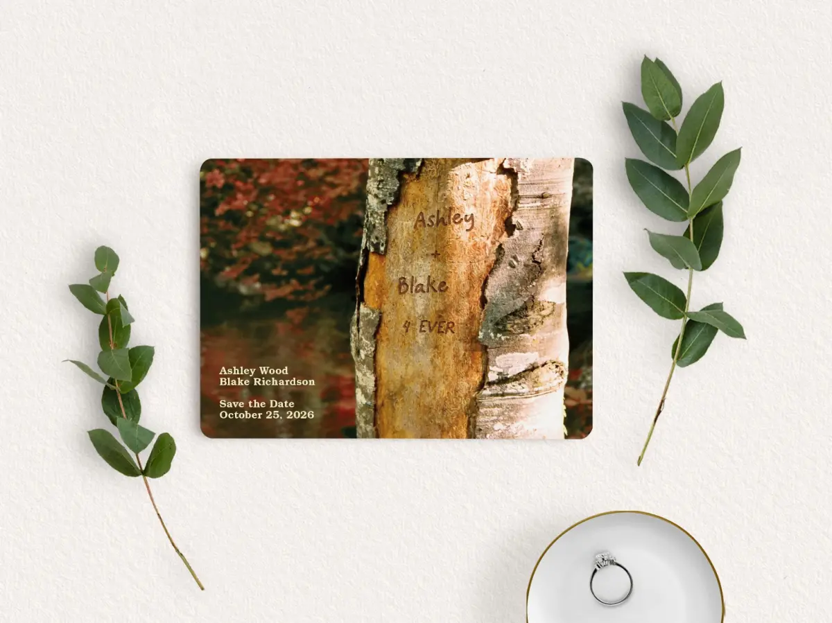 Save the Date Card with Optional Guest Addressing Service