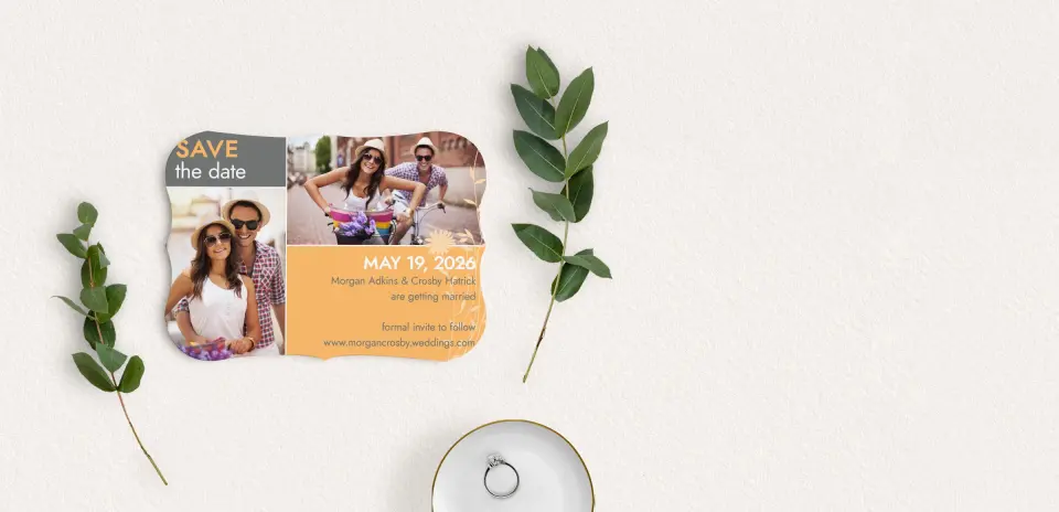 Save the Date Card with Optional Guest Addressing Service