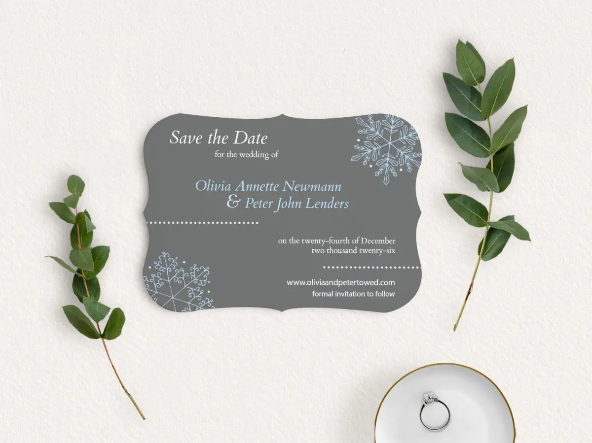 Save the Date Card with Optional Guest Addressing Service