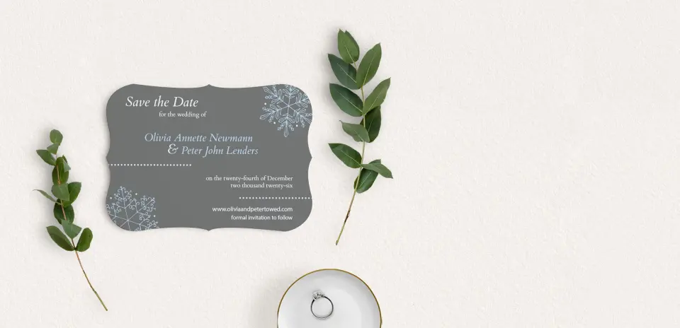 Save the Date Card with Optional Guest Addressing Service
