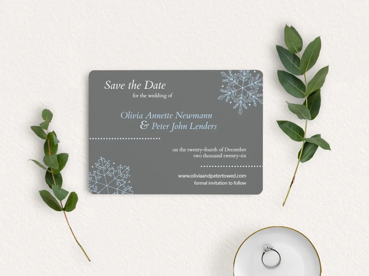Save the Date Card with Optional Guest Addressing Service