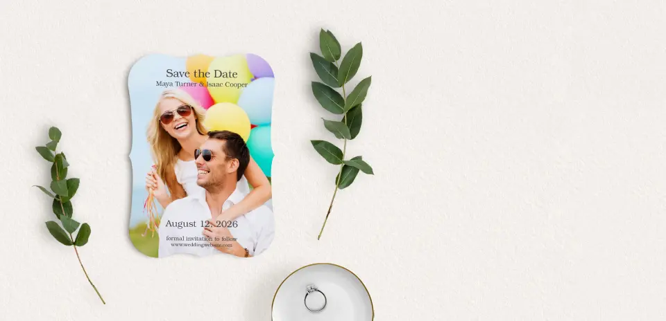 Save the Date Card with Optional Guest Addressing Service