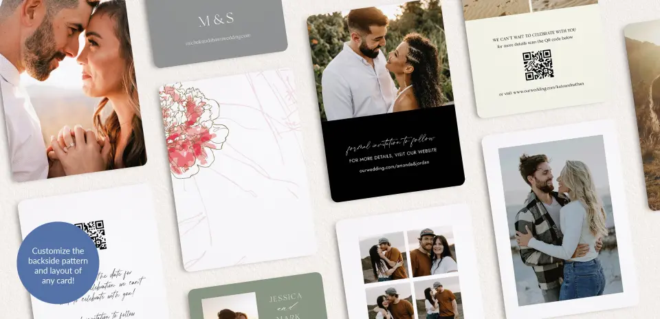 Back of Save the Date Card
