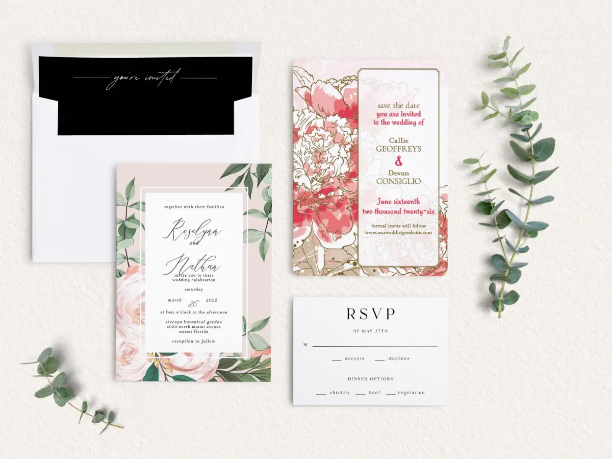 Front of Save the Date Card
