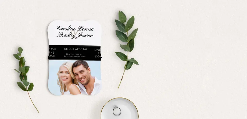 Save the Date Card with Optional Guest Addressing Service