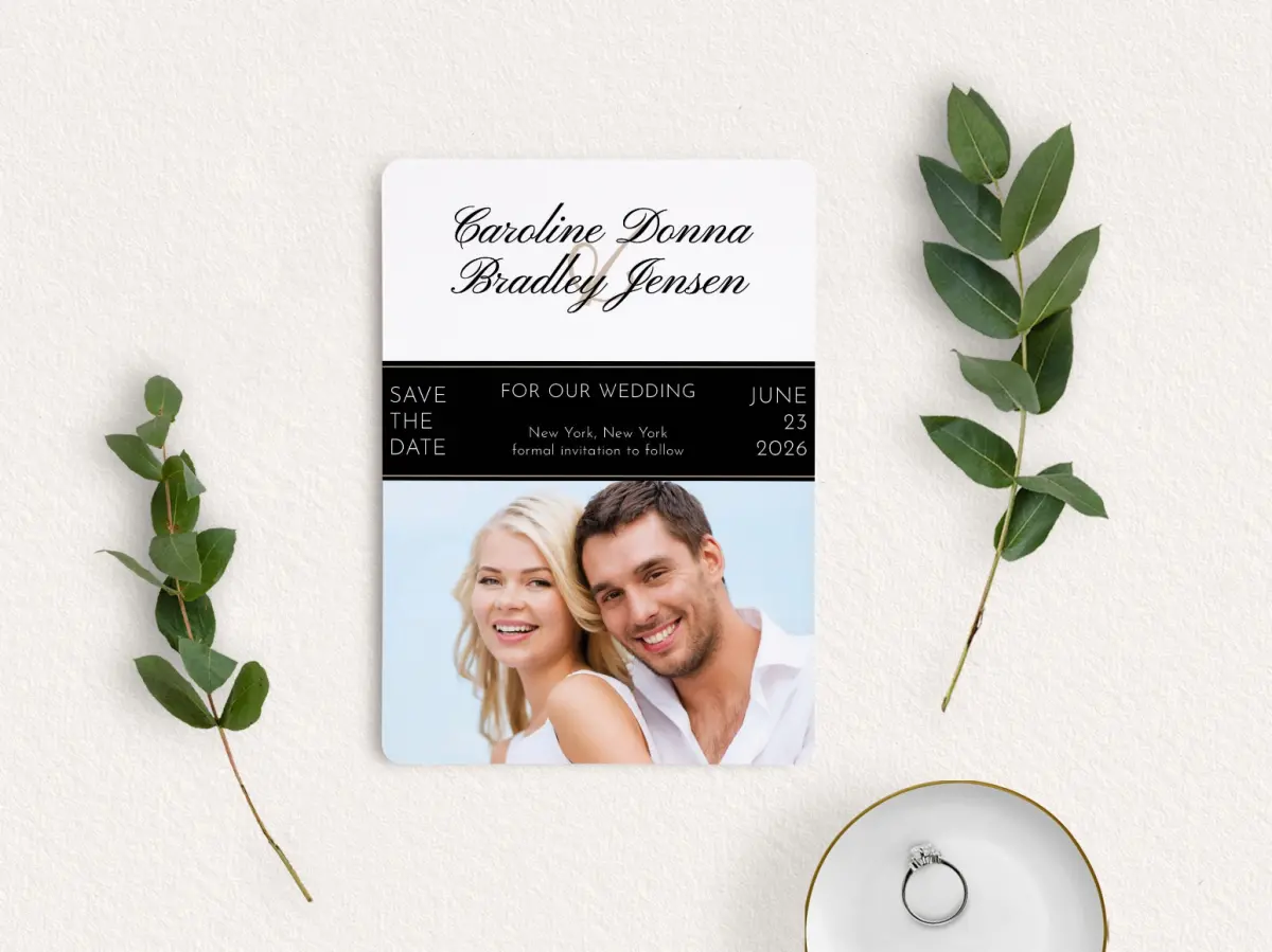 Save the Date Card with Optional Guest Addressing Service