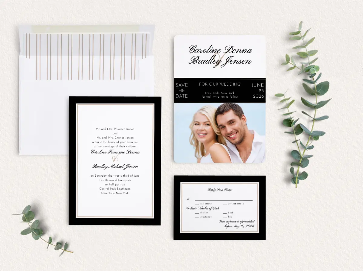 Front of Save the Date Card
