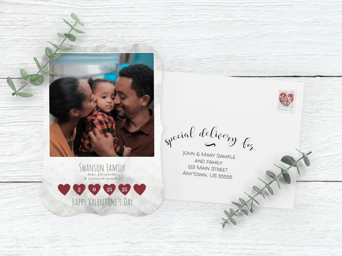 Save the Date Card with Optional Guest Addressing Service