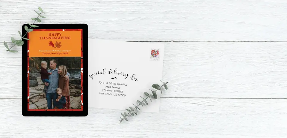 Save the Date Card with Optional Guest Addressing Service