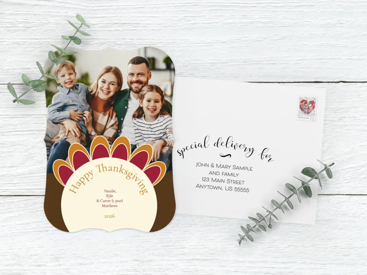 Save the Date Card with Optional Guest Addressing Service