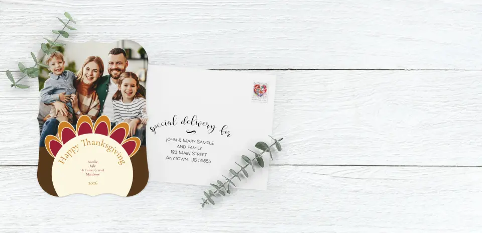 Save the Date Card with Optional Guest Addressing Service