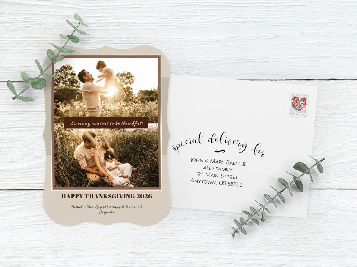 Save the Date Card with Optional Guest Addressing Service