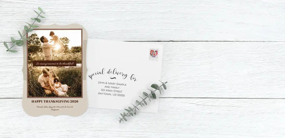 Save the Date Card with Optional Guest Addressing Service