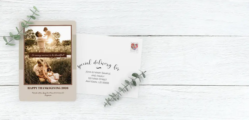 Save the Date Card with Optional Guest Addressing Service