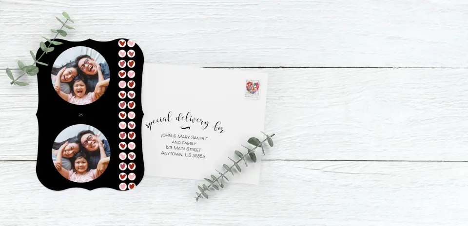 Save the Date Card with Optional Guest Addressing Service