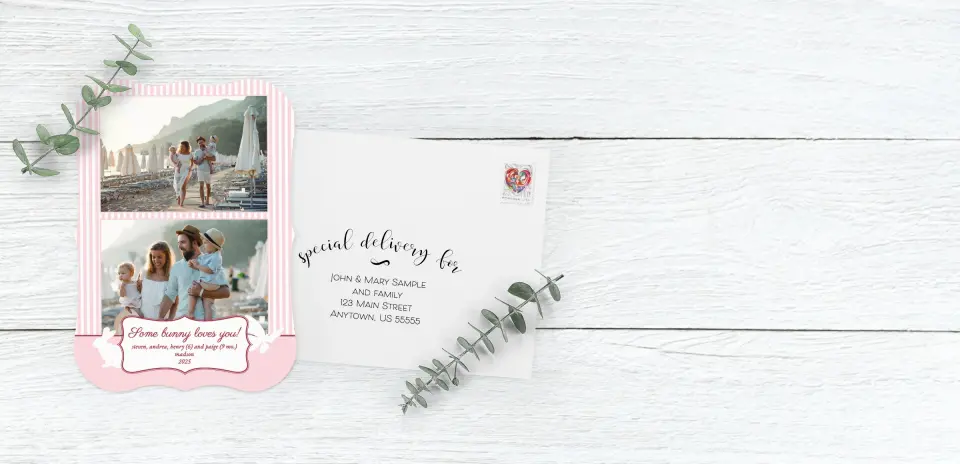 Save the Date Card with Optional Guest Addressing Service