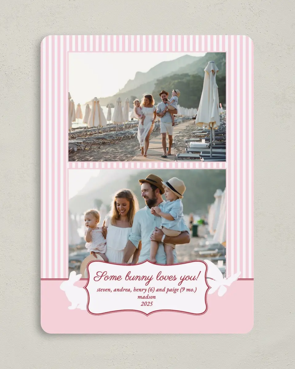 This is a 5" x 7" Easter Card called Some Bunny Loves You! printed in full color on Premium Smooth paper