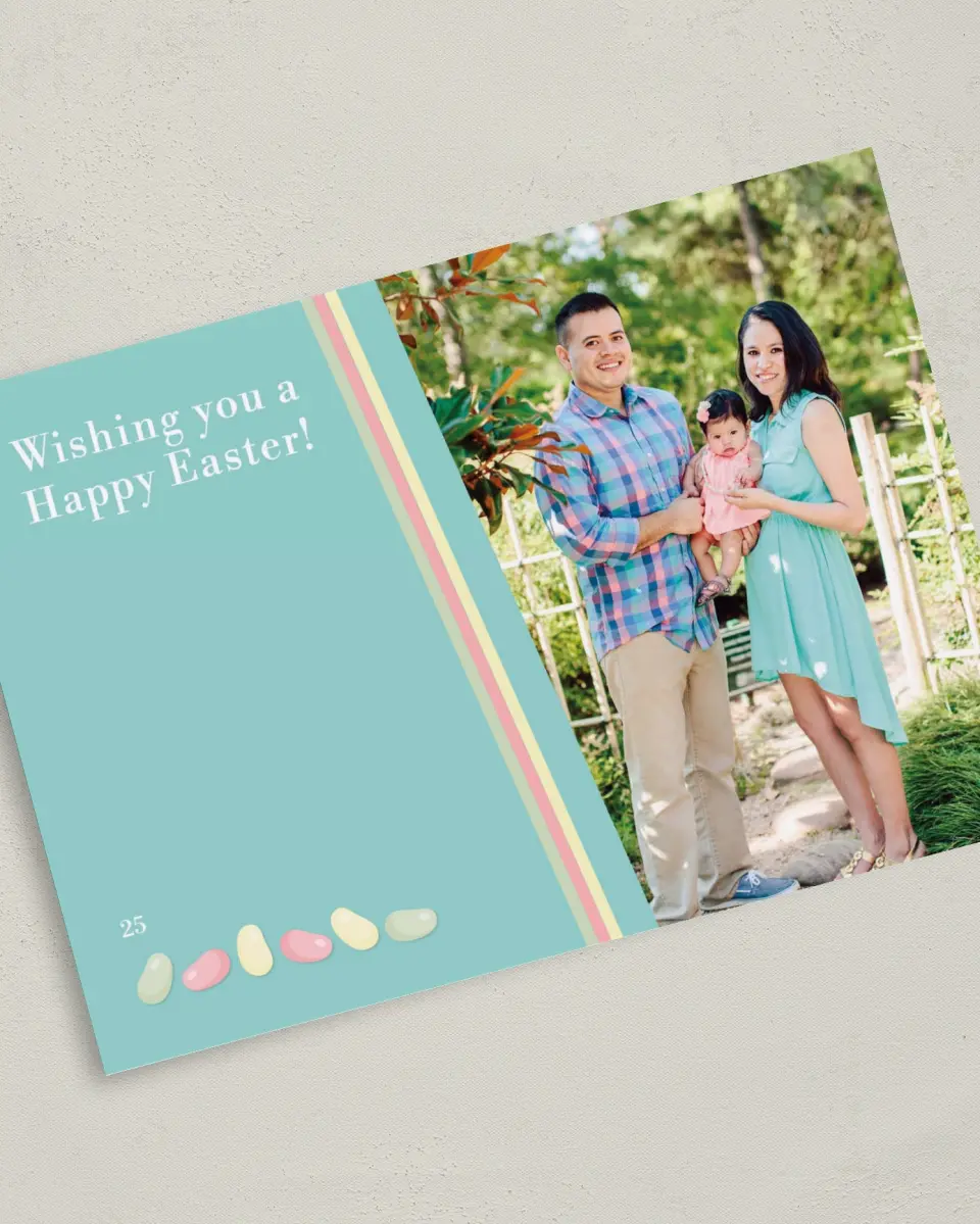 This is a 5" x 7" Easter Card called Pretty Pastel Easter printed in full color on Premium Smooth paper
