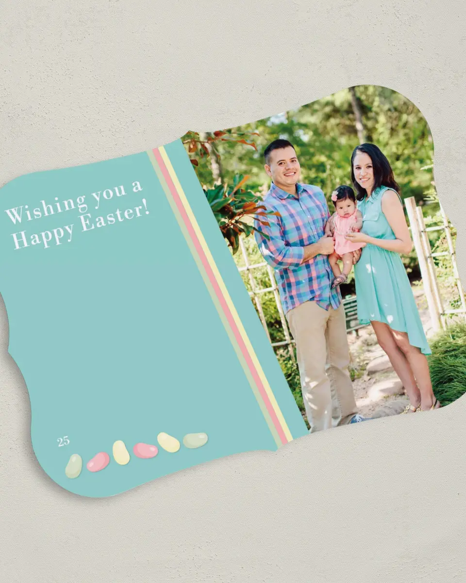 This is a 5" x 7" Easter Card called Pretty Pastel Easter printed in full color on Premium Smooth paper