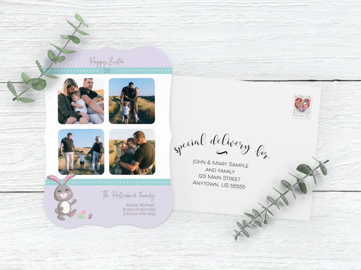 Save the Date Card with Optional Guest Addressing Service