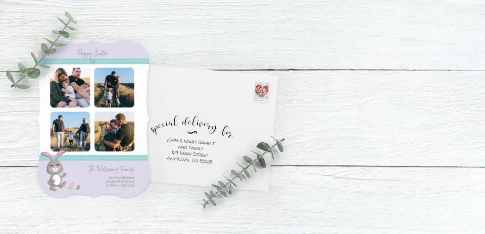 Save the Date Card with Optional Guest Addressing Service