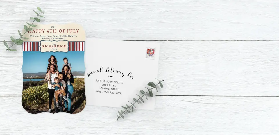 Save the Date Card with Optional Guest Addressing Service