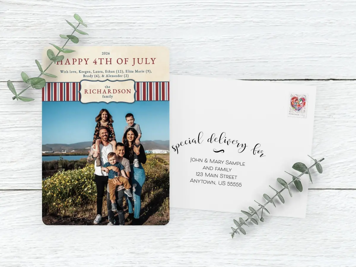 Save the Date Card with Optional Guest Addressing Service