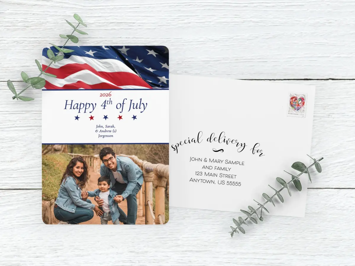 Save the Date Card with Optional Guest Addressing Service