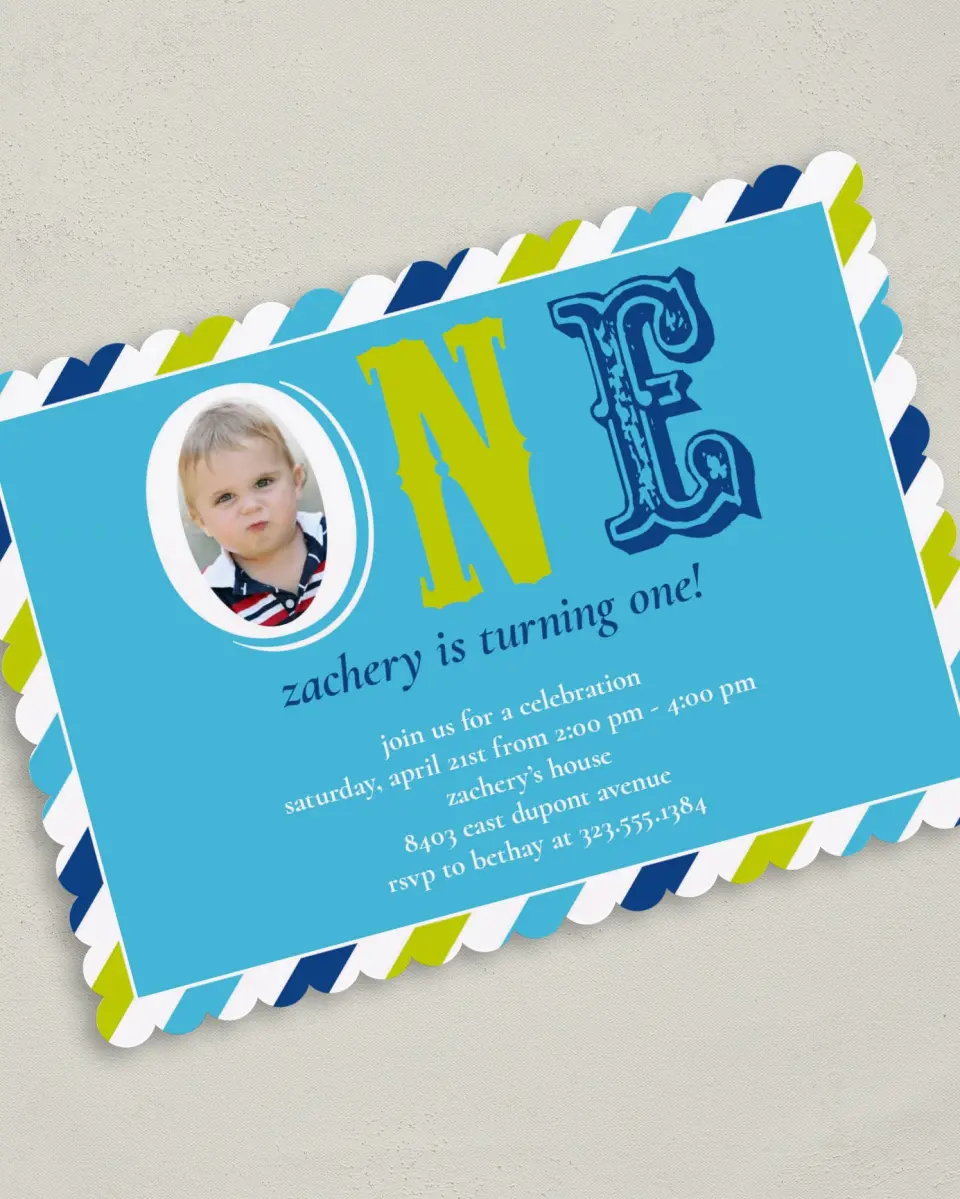 This is a 5" x 7" Birthday Party Invitation called One Love printed in full color on Premium Smooth paper