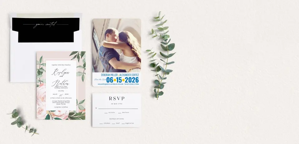 Front of Save the Date Card