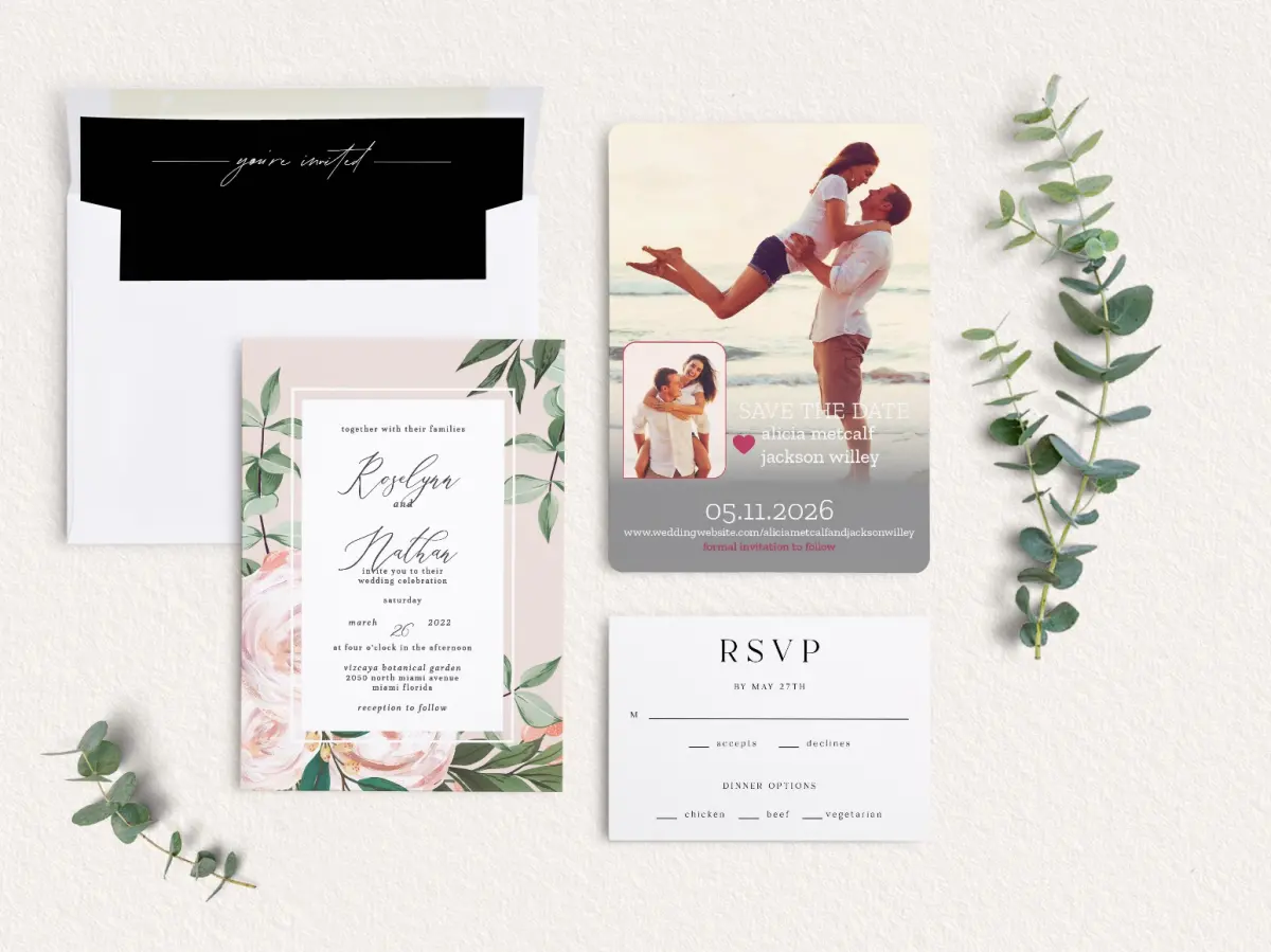 Front of Save the Date Card