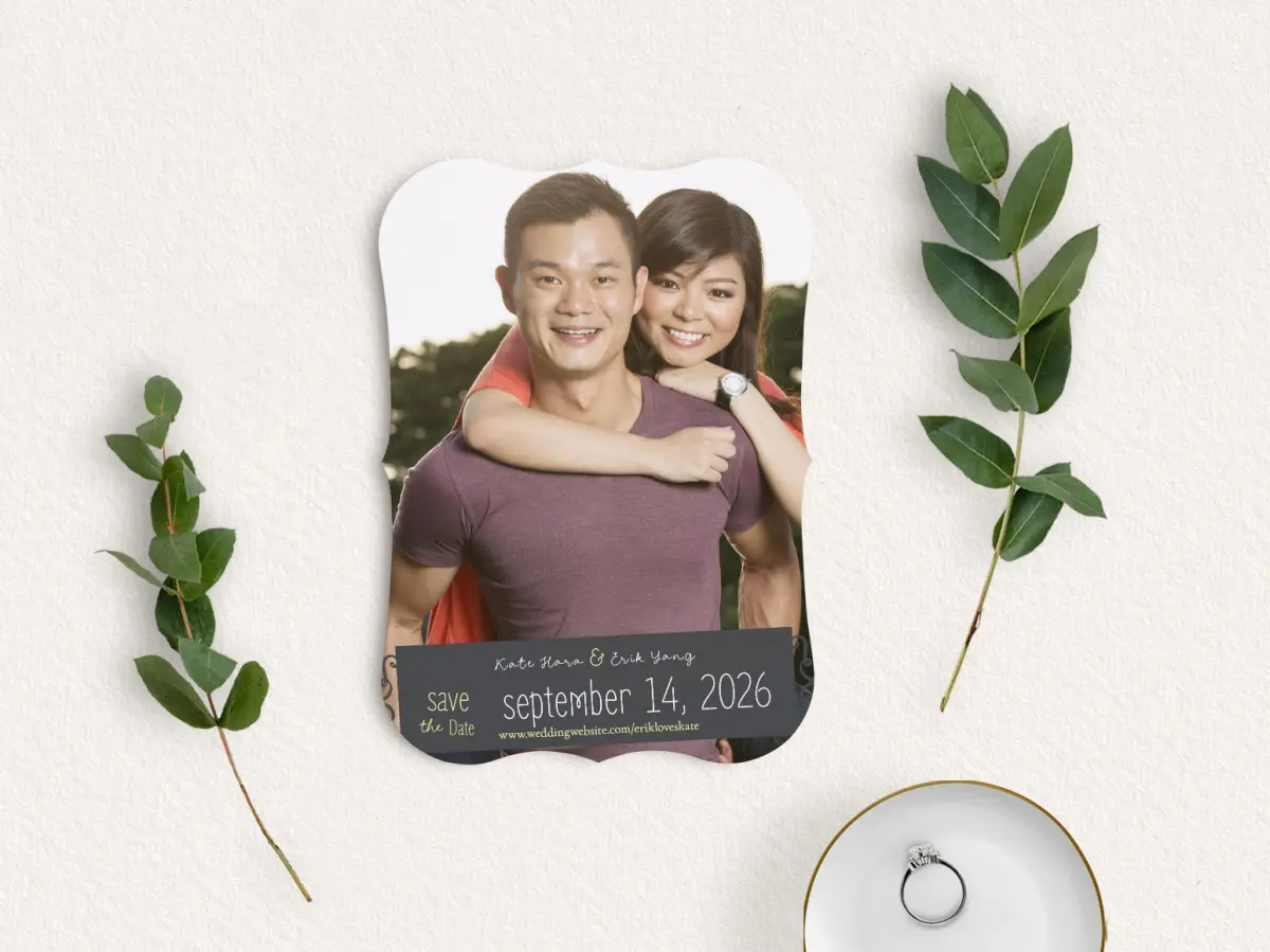 Save the Date Card with Optional Guest Addressing Service