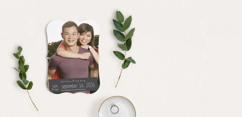 Save the Date Card with Optional Guest Addressing Service