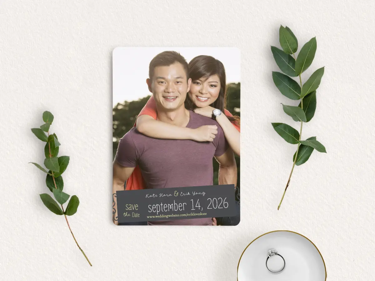 Save the Date Card with Optional Guest Addressing Service