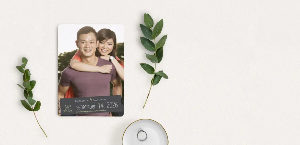 Save the Date Card with Optional Guest Addressing Service
